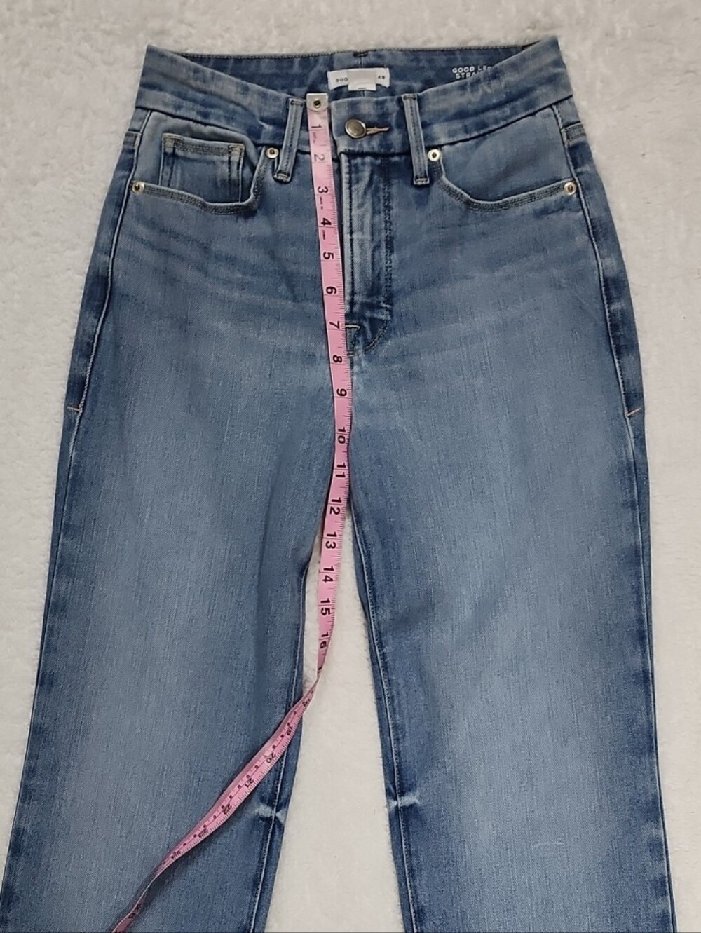 Good American Good Legs Mid Rise Straight Jeans In Indigo1012 - Picture 4 of 9